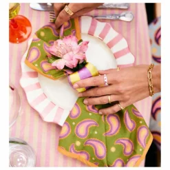 Anna + Nina Serviettes de table Paisley - Set de 2 Multicolore Online