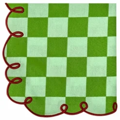 Online Bitossi Serviettes de table vichy Dama Verde - Set de 2 | Vert