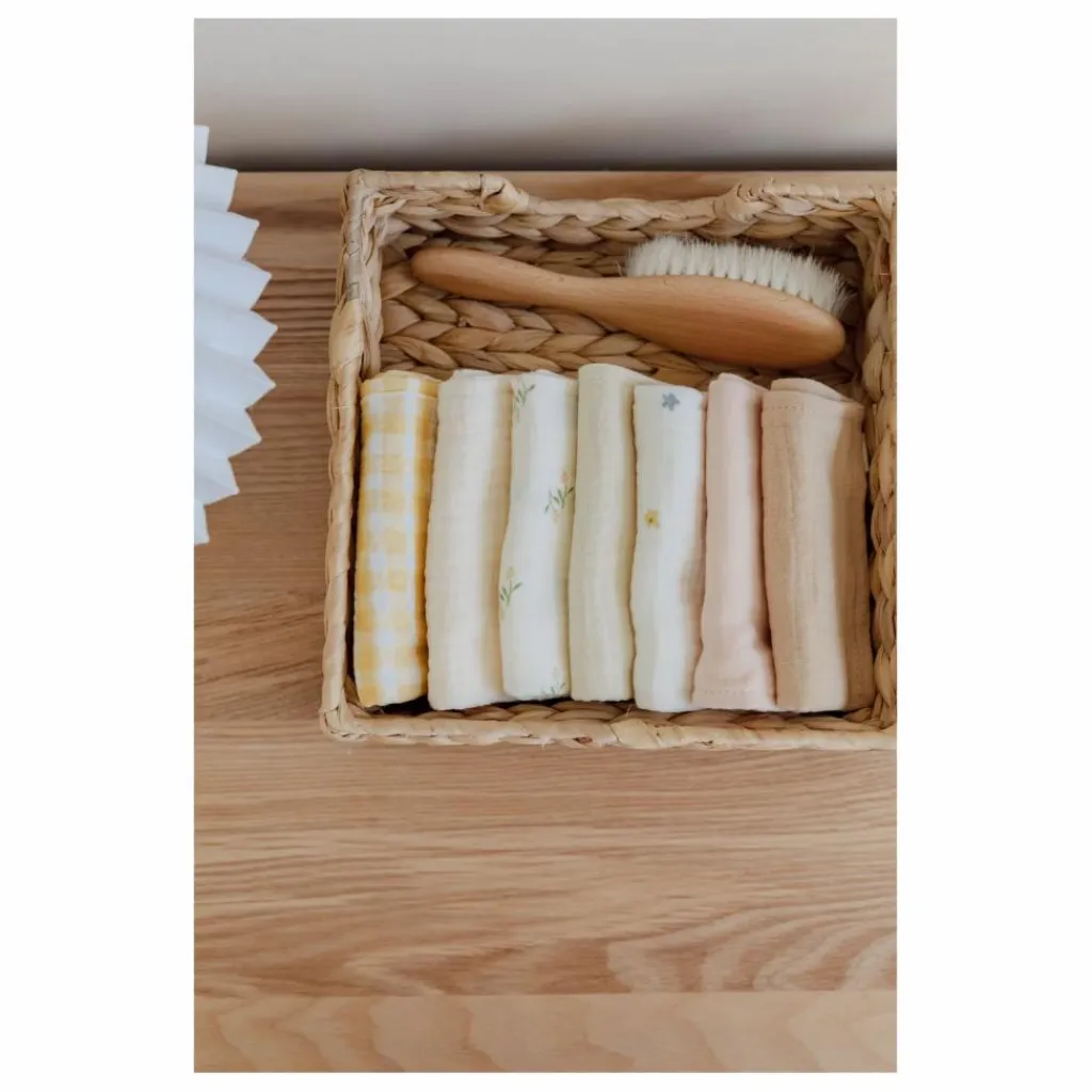 Soft Spot Serviettes Picnic en coton bio - Set de 7 | Jaune