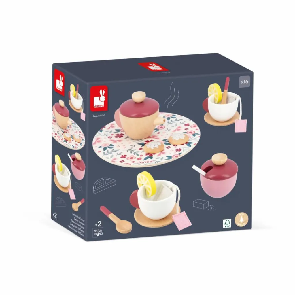 Janod Set à thé Twist Multicolore