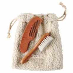 Enfant Gentil Coquelicot Set coiffure pour bébé et pochon sherpa