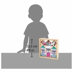 Janod Jouets D'Éveil|Set de cubes en bois Royaume enchanté - Cross Roads