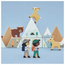 Clearance Janod Set de cubes en bois Vallée blanche - Cross Roads Multicolore