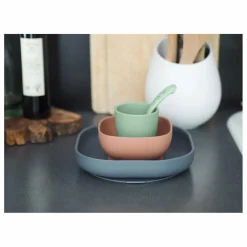 Béaba Set vaisselle silicone 4 pièces | Sauge