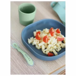 Béaba Set vaisselle silicone 4 pièces | Sauge