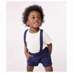 Best Petit Bateau Short à Bretelles Mufasa Coton Bio | Bleu marine