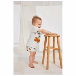 Bobo Choses Short Coton Bio Tambours Bébé | Gris galet Online