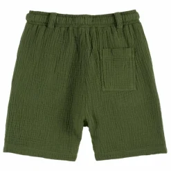 Sale Emile et Ida Short Gaze de Coton | Vert kaki
