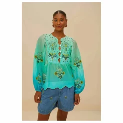 Hot Farm Rio Short Palmtree Brodé | Denim