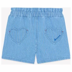 Hot Bonton Short Poches Cœur Mélanie Rayé | Bleu