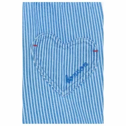 Hot Bonton Short Poches Cœur Mélanie Rayé | Bleu