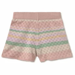 Coco au Lait Short Rayé Coton Bio | Rose Online