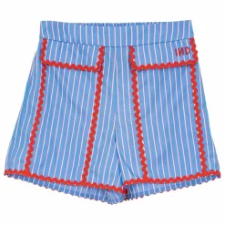 Hot Indee Short Rayures Bords Constastés States | Bleu