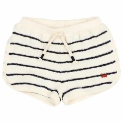 Búho Short Terry Rayures Eponge Bébé Coton Bio | Bleu Sale
