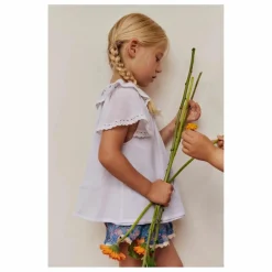 Louise Misha Short Vallaloid Coton Bio | Bleu Sale