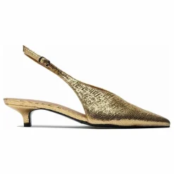 Femme Lachoix Chaussures À Talons|Slingback à Talons Métallisées |