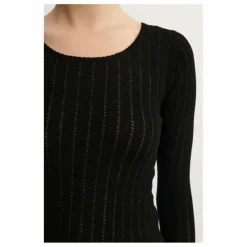 Online FUB Sous-pull Pointelle Laine Mérinos - Collection Femme | Noir