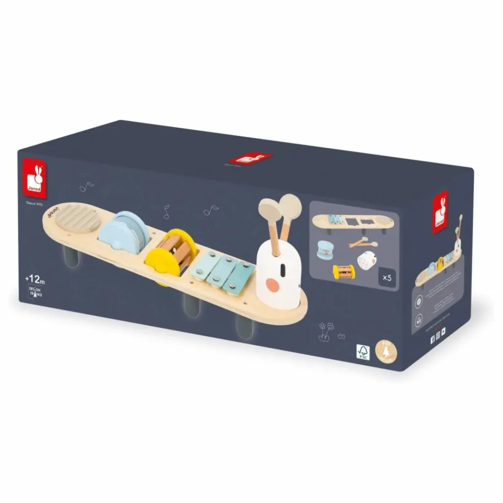 Janod Stand d'éveil sonore Chenille