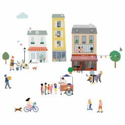 MIMI'lou Stickers easy Mon Village Multicolore Hot