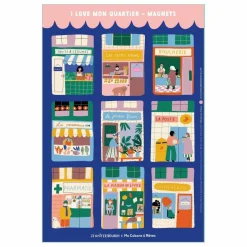 Ma Cabane à rêves Stickers magnétiques Mon Quartier Multicolore Discount