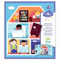 Clearance Djeco Stickers épais et repositionnables La maison Multicolore