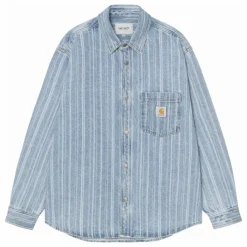 Homme Carhartt WIP T-Shirts, Chemises|T-Shirts, Chemises|Sur-Chemise Rylan Hampton Rayée |