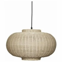 New Hübsch Suspension Elipse en rotin Naturel