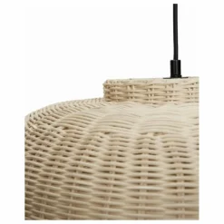 New Hübsch Suspension Elipse en rotin Naturel