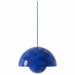 & Tradition Suspension Flowerpot VP7 Pattern, Verner Panton | Cobalt