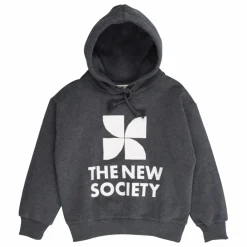 the new society Sweat à Capuche Logo | Gris foncé Discount