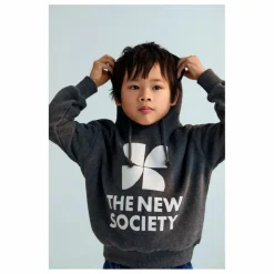 the new society Sweat à Capuche Logo | Gris foncé Discount