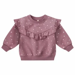 Sale Quincy Mae Sweat à Pois Coton Bio | Magenta