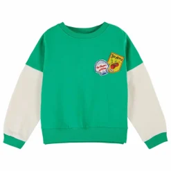 Outlet Emile et Ida Sweat Badges Coton Bio | Vert