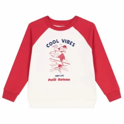 Enfant Petit Bateau Sweat Bienvu Coton Bio |