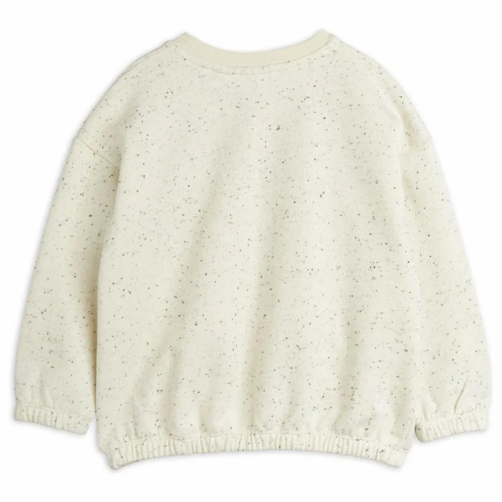 Outlet Mini Rodini Sweat Bird Neps Coton Bio | Ecru chiné