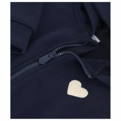 Petit Bateau Sweat Capuche Cœur | Bleu marine