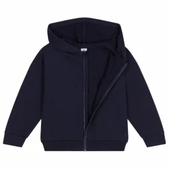 Petit Bateau Sweat Capuche Cœur Coton Bio | Bleu marine Clearance