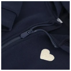 Petit Bateau Sweat Capuche Cœur Coton Bio | Bleu marine Clearance