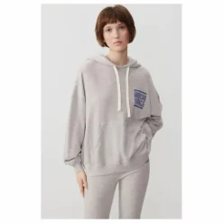 Clearance American Vintage Sweat Capuche Zofbay | Gris chiné
