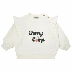 Tocoto Vintage Sweat Cerise Volants | Blanc New