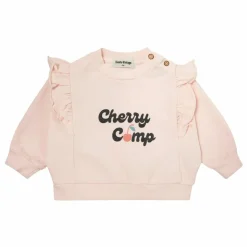 Tocoto Vintage Sweat Cerise Volants | Rose pâle