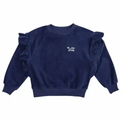 Outlet the new society Sweat Clau Velours Coton Bio | Bleu marine
