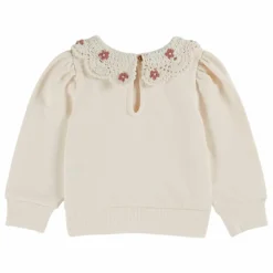 Online Emile et Ida Sweat Col Claudine Coton Bio | Crème