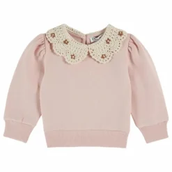 Emile et Ida Sweat Col Claudine Coton Bio | Rose