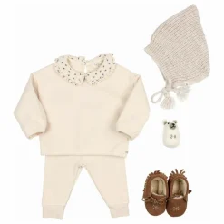 Búho Sweat Col Claudine Coton Bio | Ivoire Discount