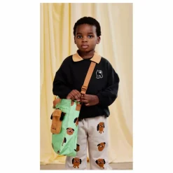 Mini Rodini Sweat Col Panther Coton Bio | Noir Online