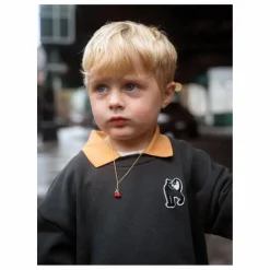 Mini Rodini Sweat Col Panther Coton Bio | Noir Online