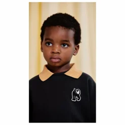 Mini Rodini Sweat Col Panther Coton Bio | Noir Online