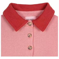 Bobo Choses Sweat Col Polo Oversize Colour Block Coton Bio - Collection Femme | Rose Sale