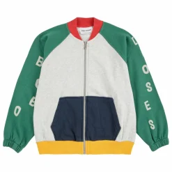 Outlet Bobo Choses Sweat Colorblock Coton Bio | Gris chiné